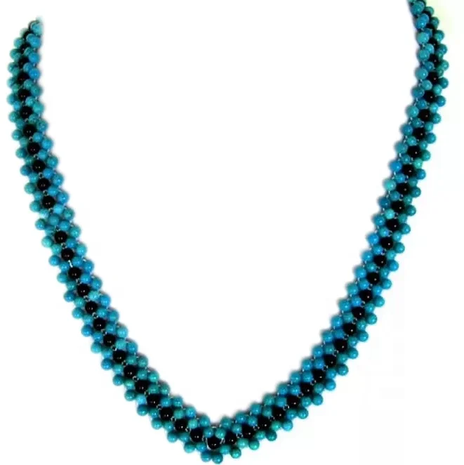 Jewelry peace sign turquoise beads necklace