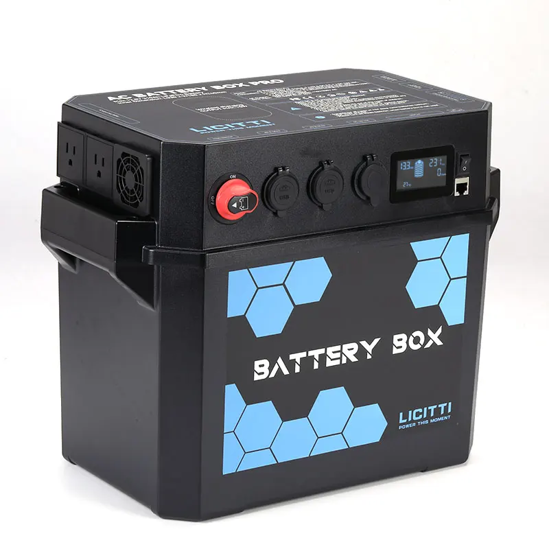 Licitti Diy Empty Abs Plastic Lifepo4 Lithium 12V Battery Box Plastic Mini Electric Case Batteries Housing With Inverter
