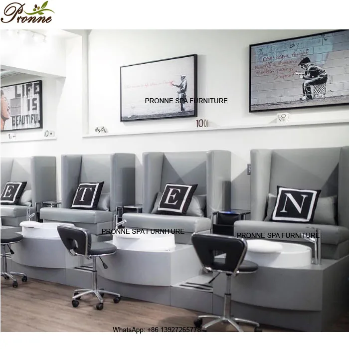 Продажа на заказ роскошное престольное спа-оборудование джакузи ножная ванна диван педикюрная спа-станция