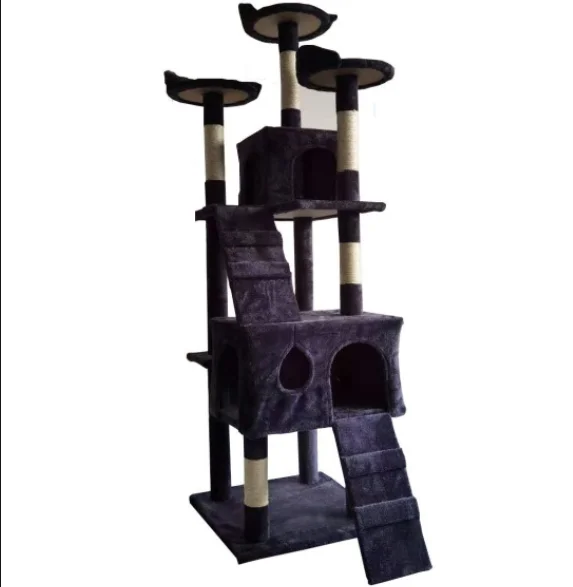 Очень большая Когтеточка для кошек с двумя пещерами, 50*50*170 см