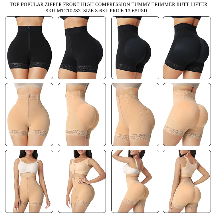 HEXIN Custom Logo Zipper Women Slimming Full Body Shaper Tummy Waist Trainer Mid-Arm Shapers Underbust Postpartum Recovery Shapewear