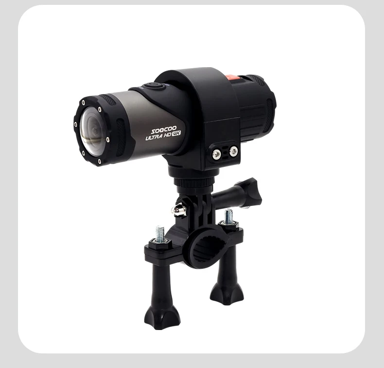 SOOCOO Waterproof 4K WiFi Action Camera Sports Black Bullet Cam 10x Optical Recording Water Resistant Bike Bicycle Bike Helmet