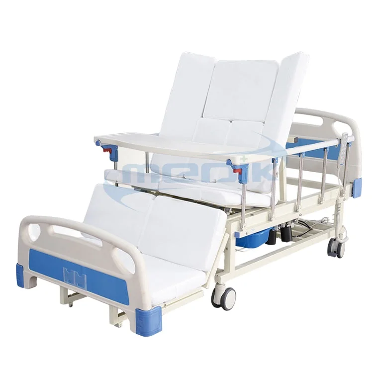 Cheap Disabled Elderly Electric Chair Medical Clinic Nursing Paralysis Patient Hospital Bed for Paralyzed with Toilet Potty-hole