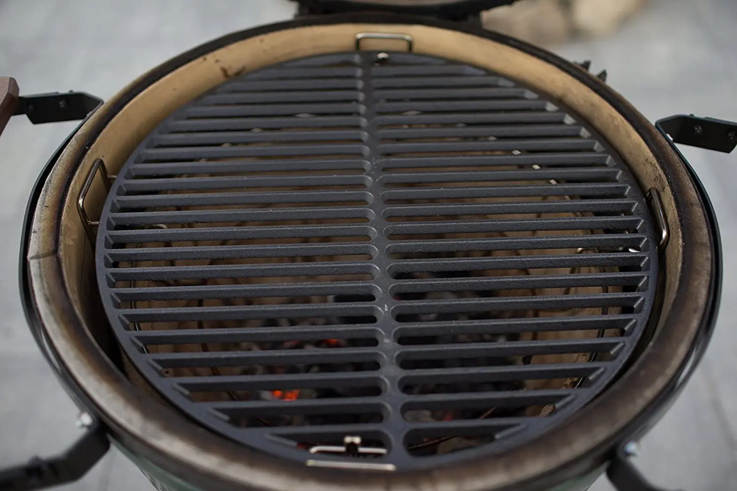 Cast Iron Grate Grids Sear Grate Fire Pit, Round Cooking Grate  Accessories Fit for Medium BBQ Grill