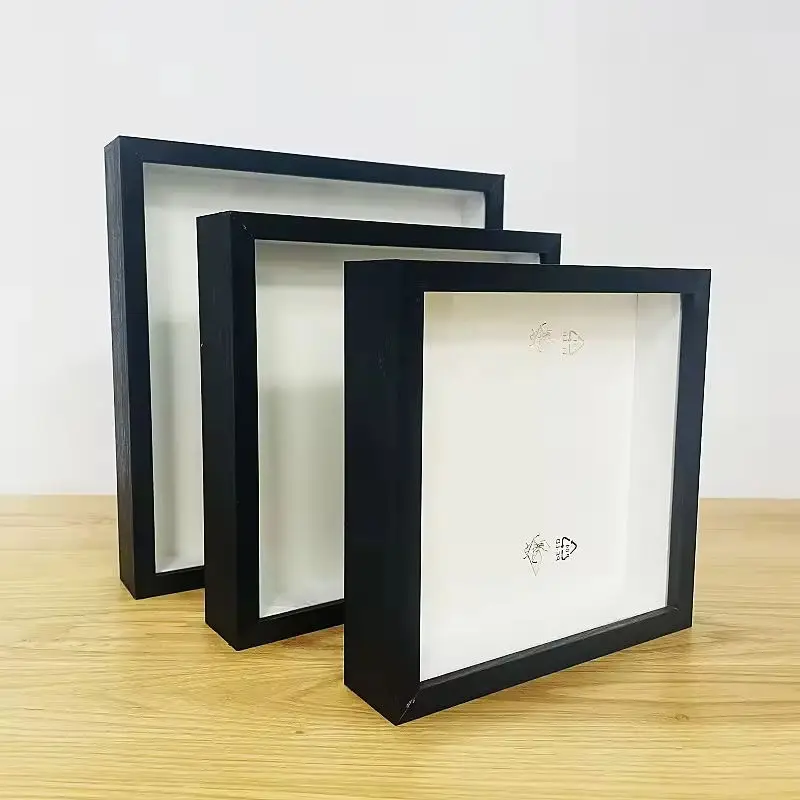 Black Hot Sale Memory Box  Great for Collages Collections Customize 3D Shadow Box Frame Display Case with play Case with Acrylic