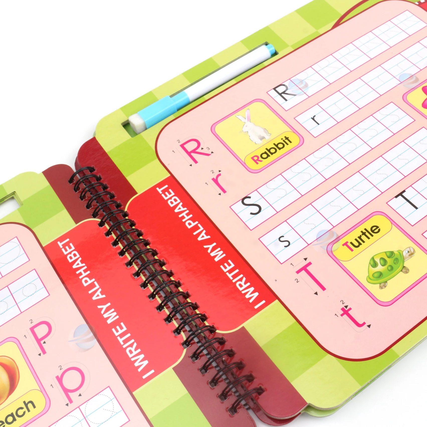 Customized Book flip chart wipe clean book Wire-O Binding Arabic Math brochure