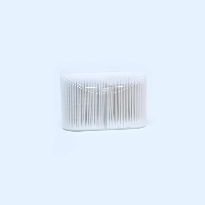 200pcs transparent box packaging soft touch disposable  multi-purpose cotton swab
