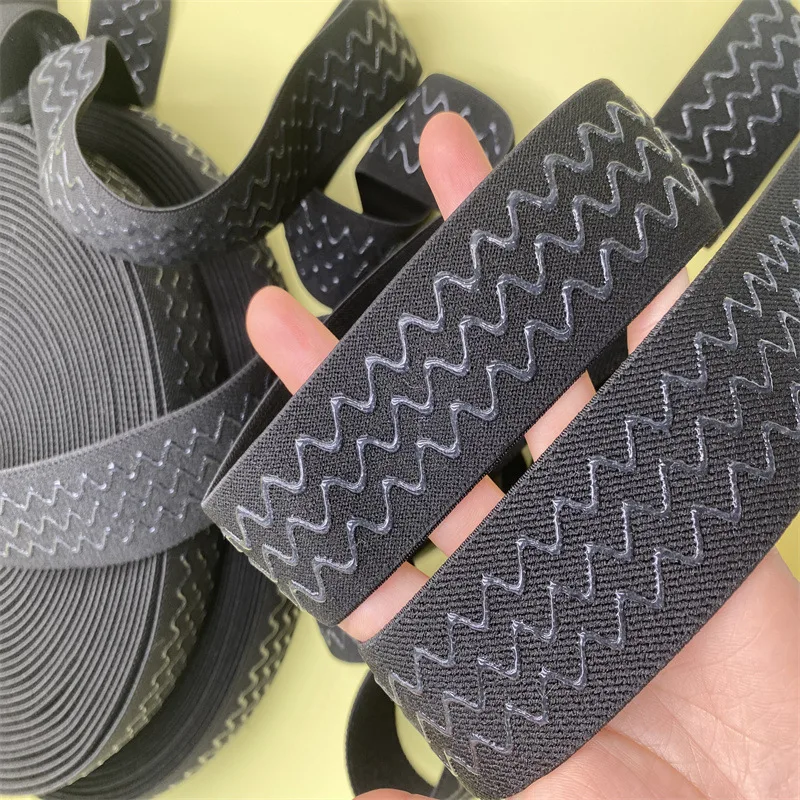 Лидер продаж силиконовая Нескользящая эластичная лента с логотипом для одежды спортивная мягкая