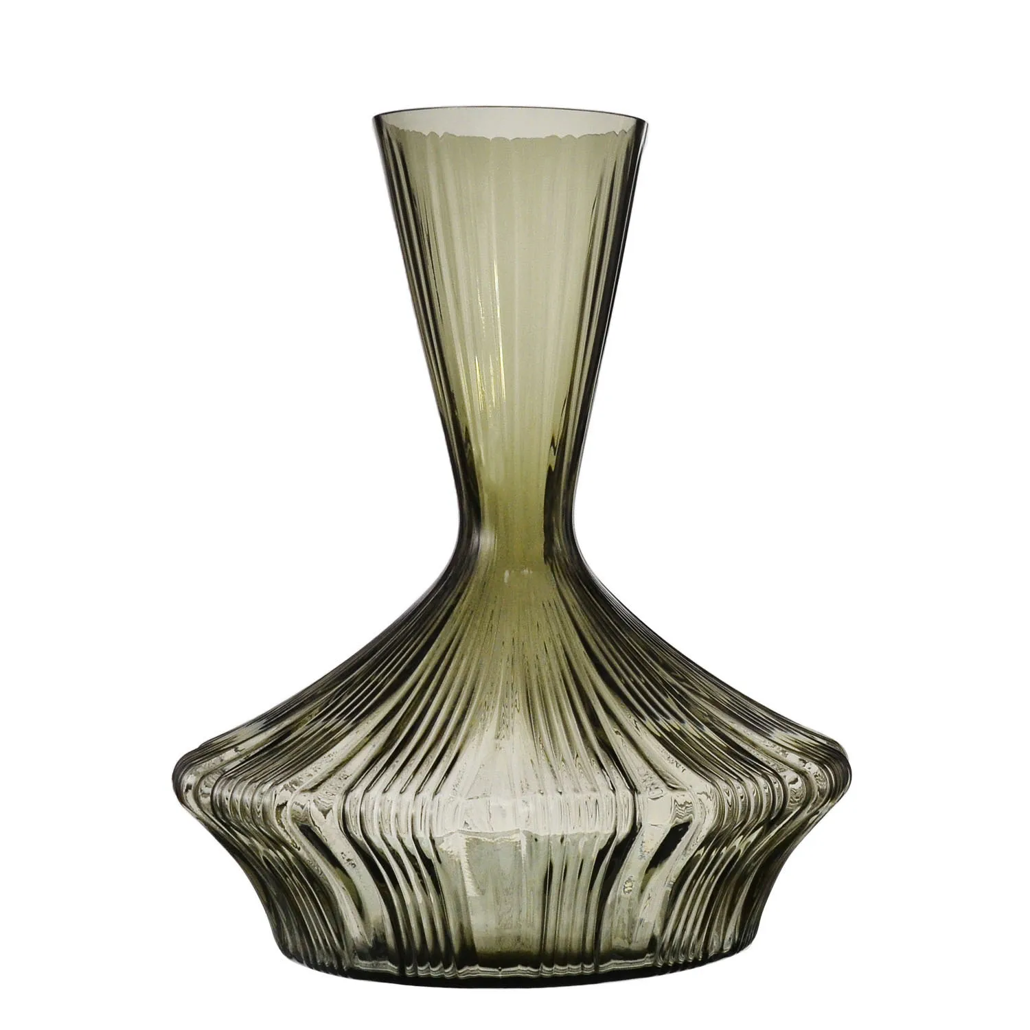 Samyo Luxury vintage Ribbed grey colored Red Wine Decanter Crystal Glass Decanter for Restaurant Hotel Bar