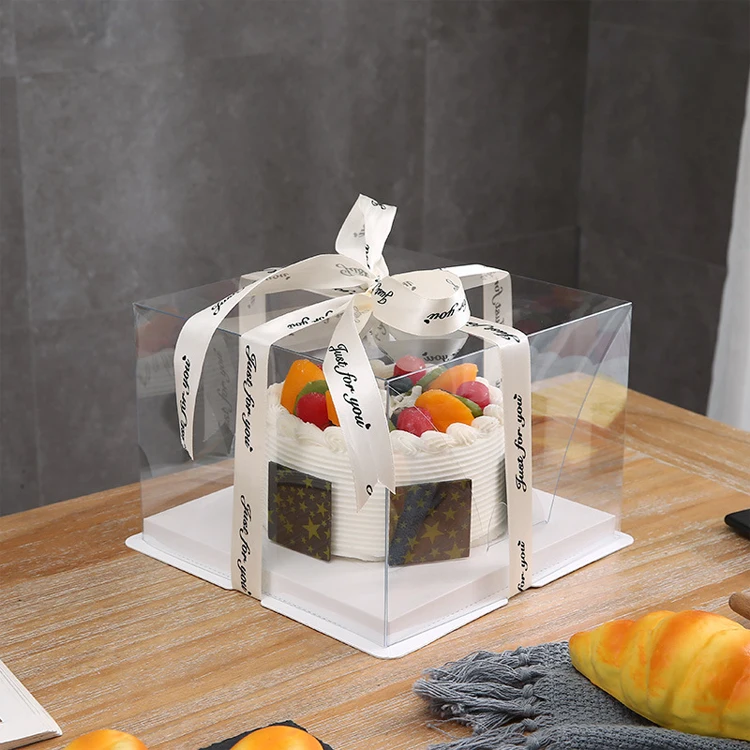 Коробка для упаковки тортов пластиковая прозрачная упаковочная коробка