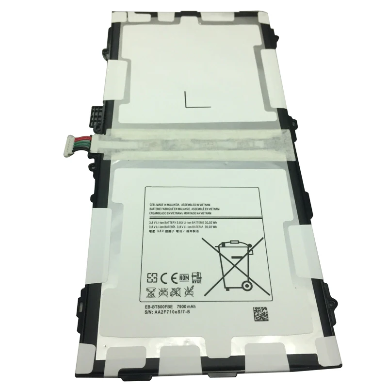7900MAH replacement battery for Samsung Galaxy Tab S 10.5 SM-T800 SM-T801 SM-T805 android tablet replacement battery EB-BT800FBE