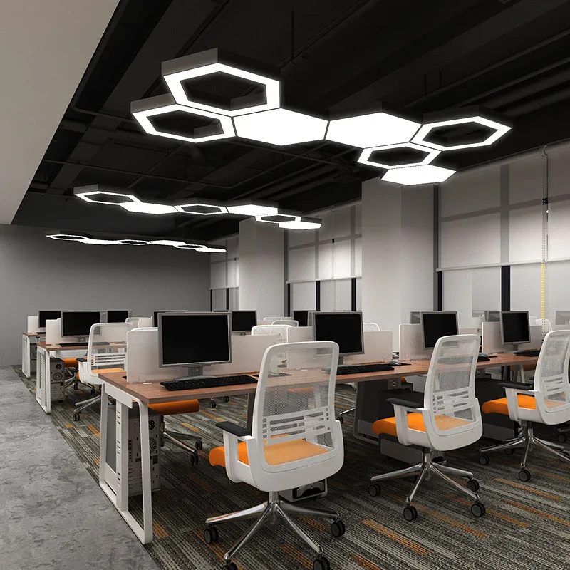 Professional Factory Customized Hexagon Led Light Workshop Honeycomb Garage Work Led Light Car Detailing Lights