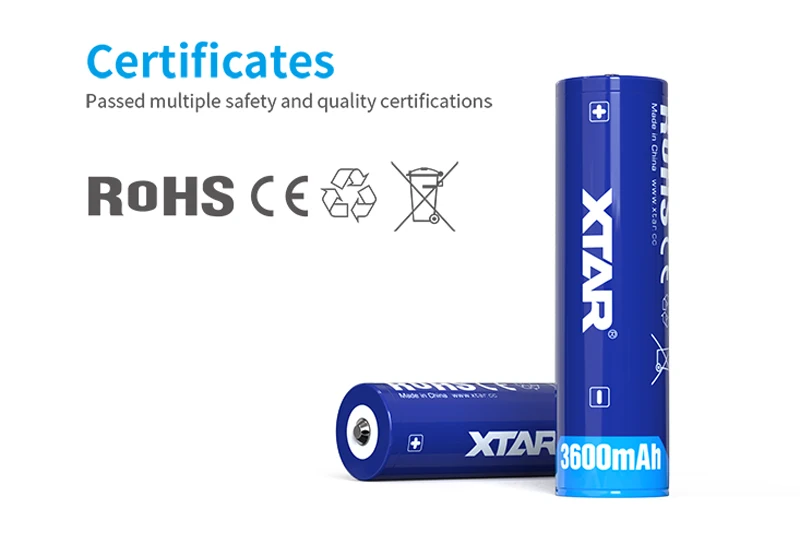 Аккумуляторная батарея XTAR Sanyo 18650 ga 3500 мАч NCR18650 перезаряжаемая литий-ионная для фонарика мобильное медицинское оборудование