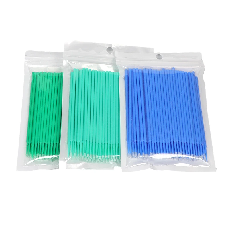 Black Applicator Pale Resin Green Mini Lab Plastic Pink Tool Extension Eye Stick Dental Swab Brush Wand Micro Microbrush Lash