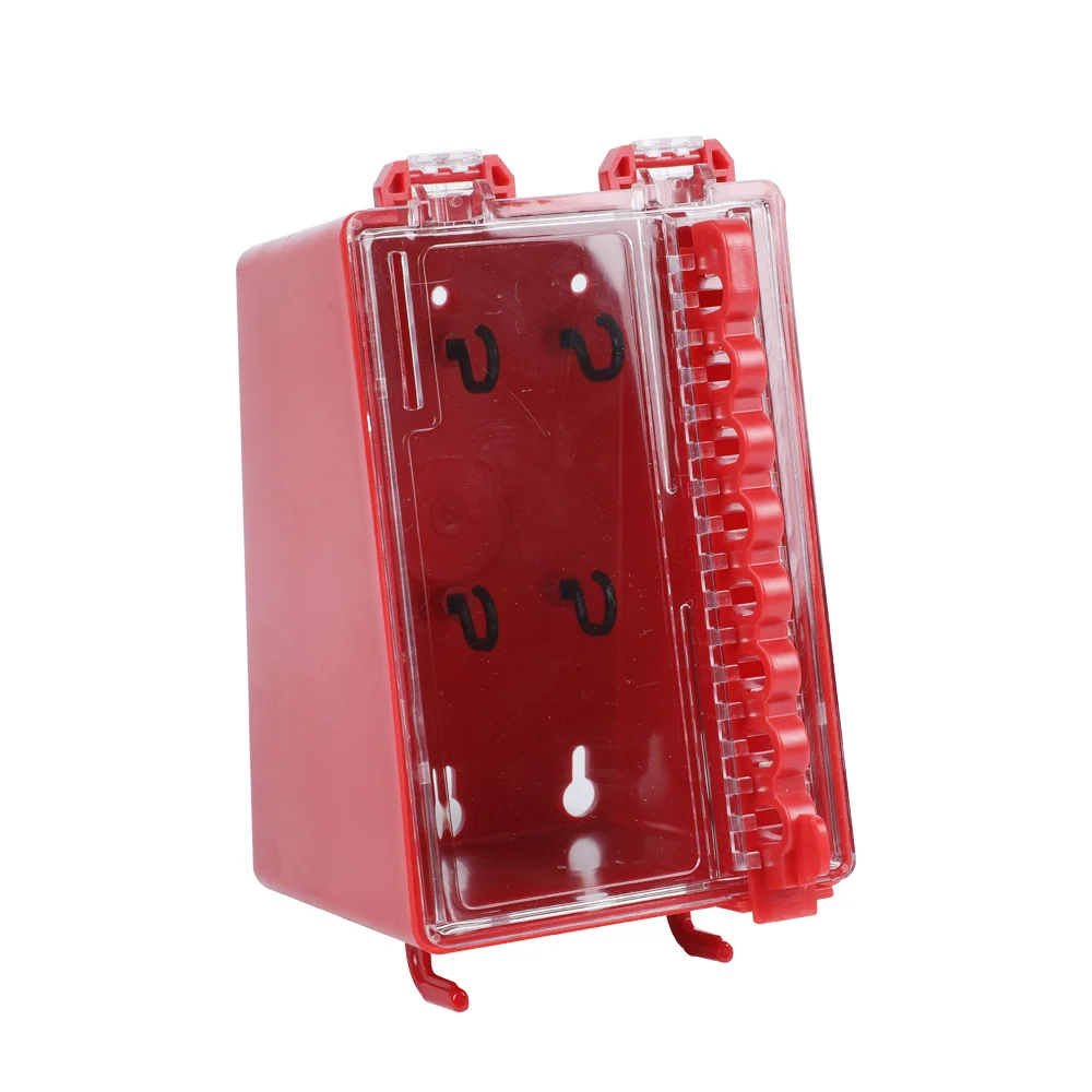 Wall-Mounted Safety Group Plastic Lockout Box for Padlock,Safety Lock Management Lockout Station Kits
