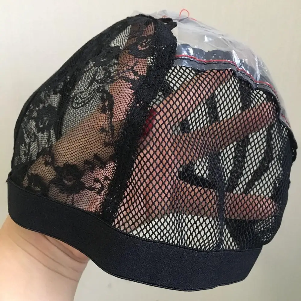 Base Black elastic mesh Wig net Adjustable breathable jew lace wig nets for making wigs
