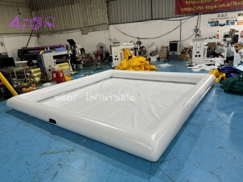 Durable 16x16ft White Commercial Pvc Inflatable Go Kart Race Track Indoor Outdoor Inflatable Race Track With Arch