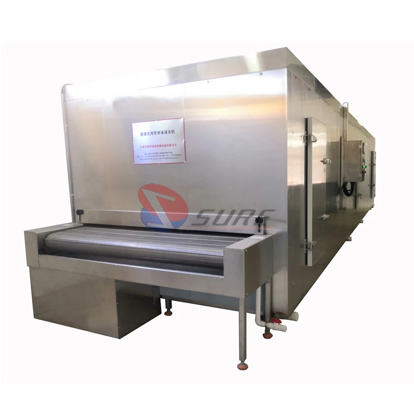 Chicken Meat Quick Freezing IQF Quick Tunnel Freezer/Flash Freezer/Blast Tunnel Freezer
