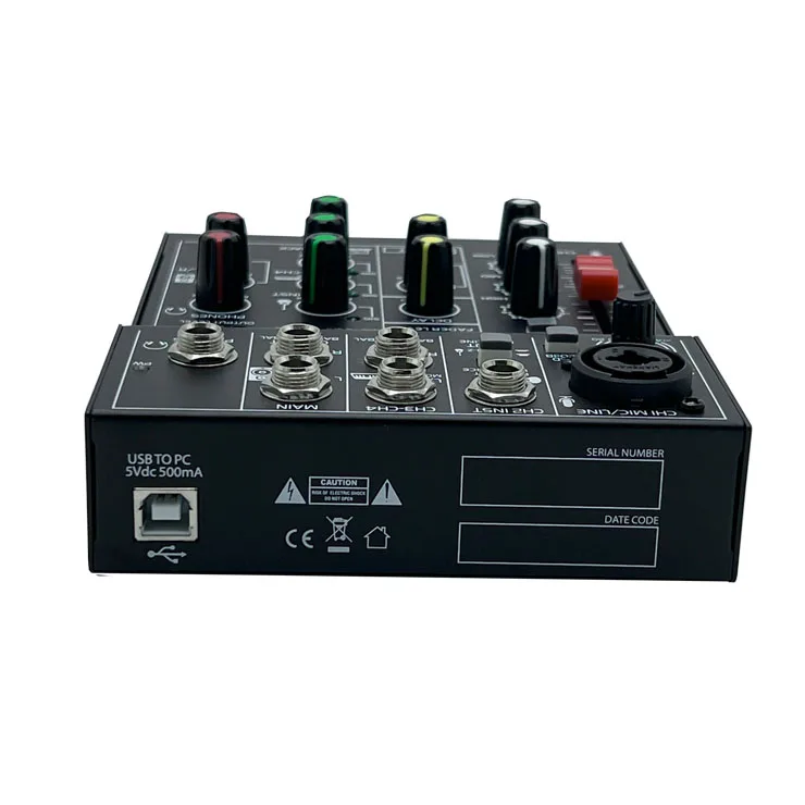 M44USB mini pocket mixer 4 channel digital mixer for recording usage
