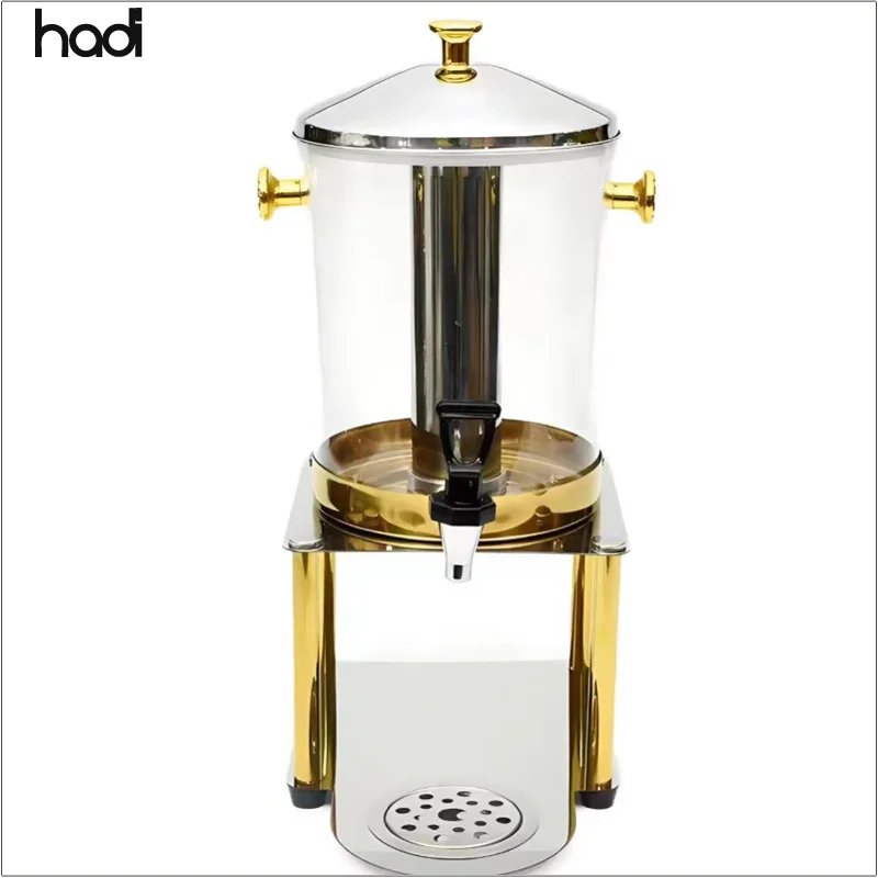 Hotel and restaurant supplies juice dispenser single tank 8l commercial beverage juice dispenser gold for wedding