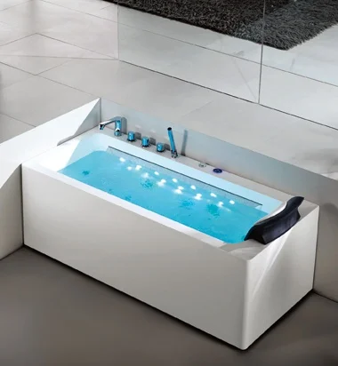 Новая портативная ванна с вкладышами для замачивания одинарная отдельно стоящая Ванна подушкой акриловые ванны и джакузи