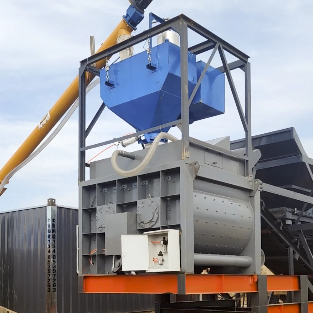 Two Aggregate Hopper 60 M3/h Mixing Plant Mobile Concrete Batching Plant HZS60 Ready Electric