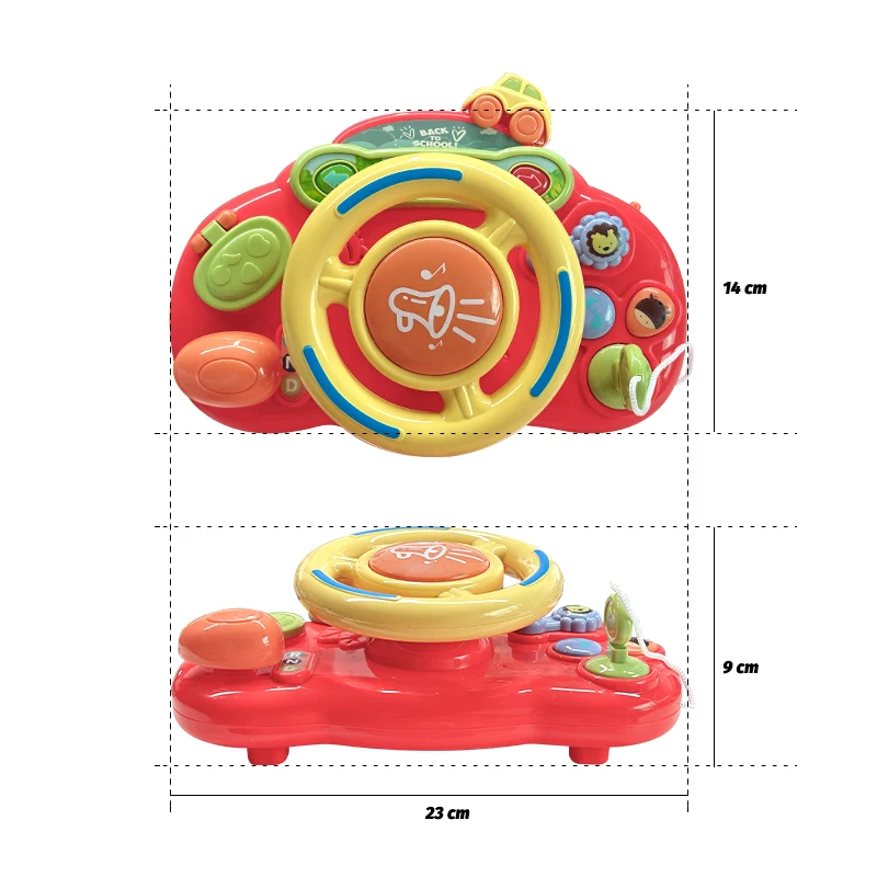 New Arrivals Kids Learning Educational High Simulation Toy Steering Wheel with Sound