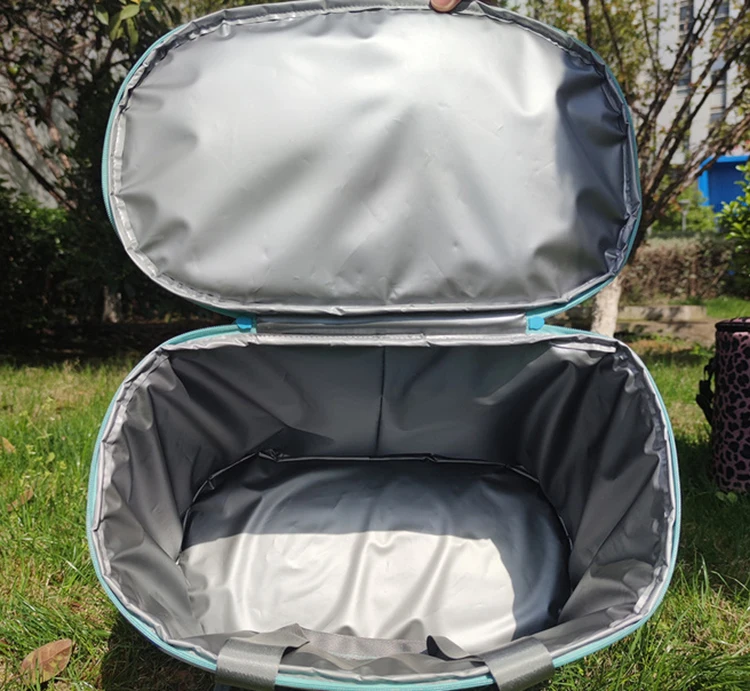 High quality neoprene insulated tote bag cooler colorful rainbow tie dye cooler bag for camping