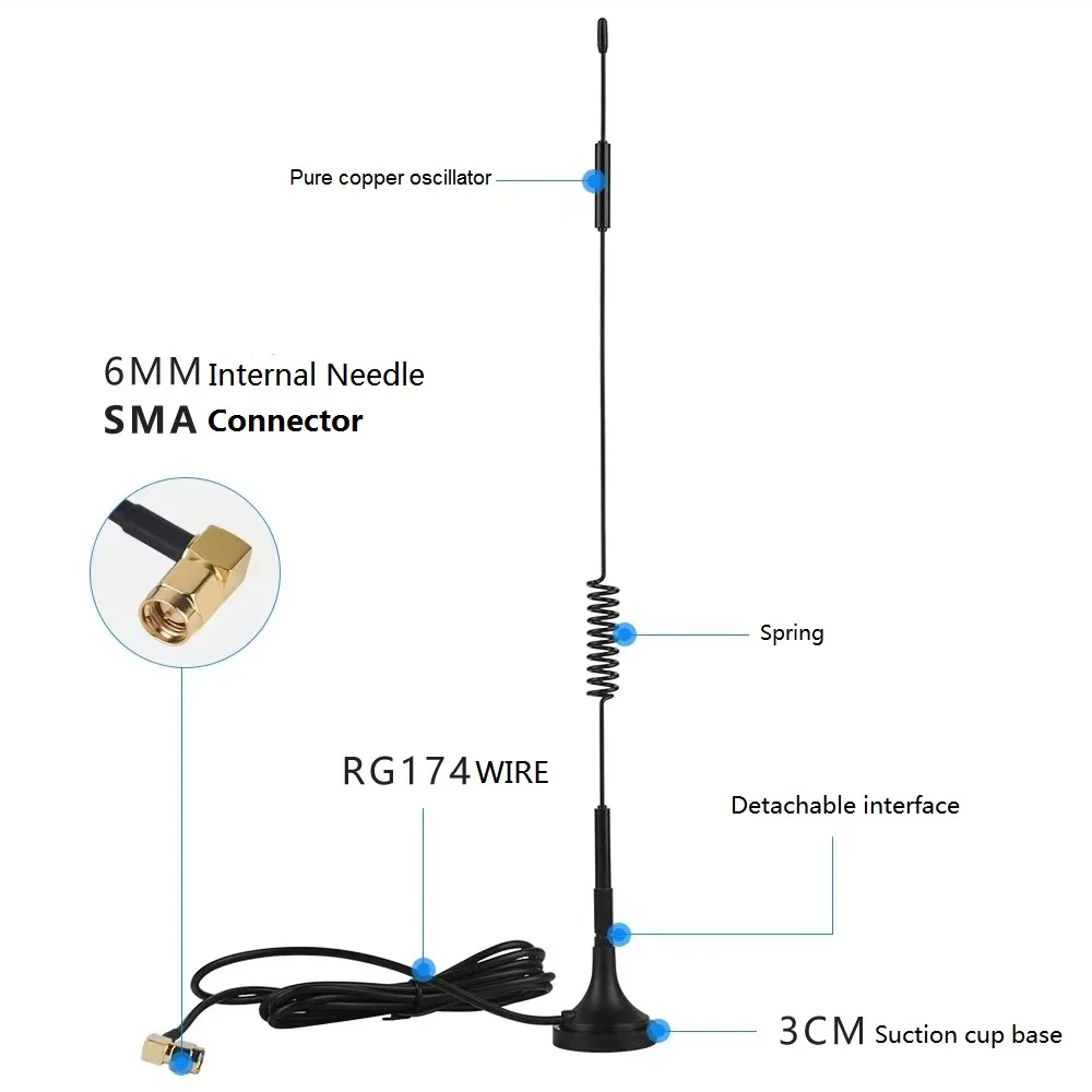 4g 3g 2g Gsm Gprs magnetic antenna with  S ma connector 900/1800/2100/2700mhz