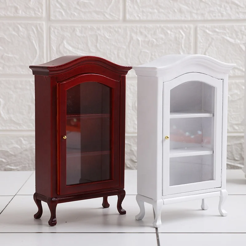 DIY doll house model 1:12 mini treasure cabinet craft mini furniture cabinet simulation furniture display cabinet crafts