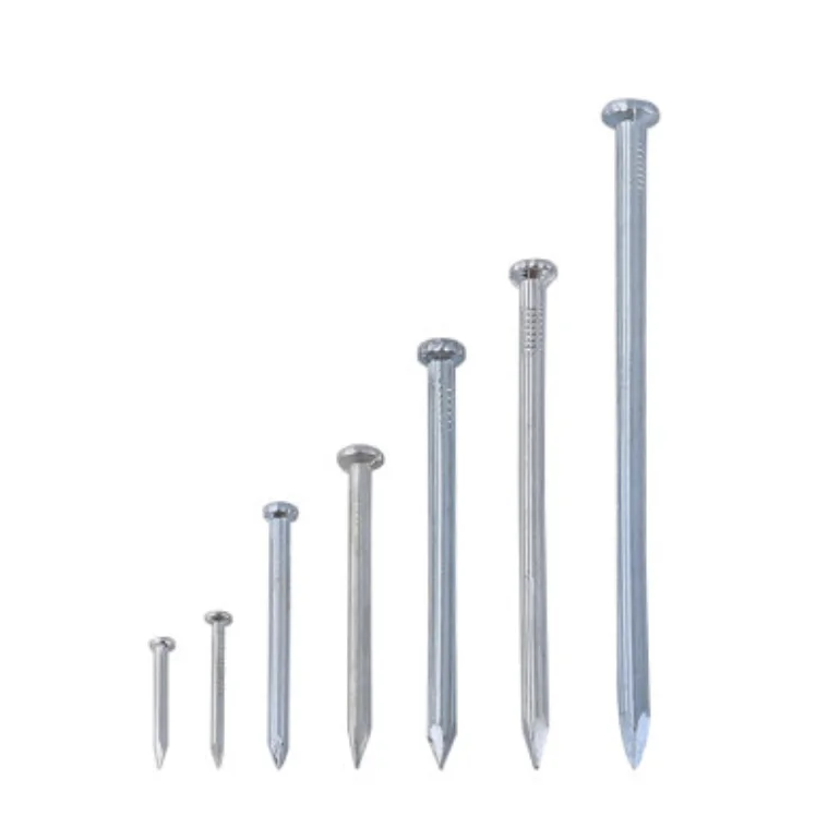 Factory Price Galvanized Flat Head Common Nails Iron Large Electro Galvanized Iron Spike Wire Steel Nails