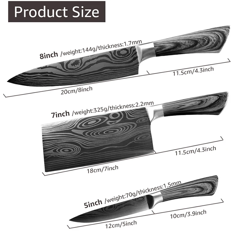 Knife Set Kitchen Meat Tools Carver Boning Fixed Blade Forging Viking Cleaver Forged High-carbon Steel Honesuki Hunting