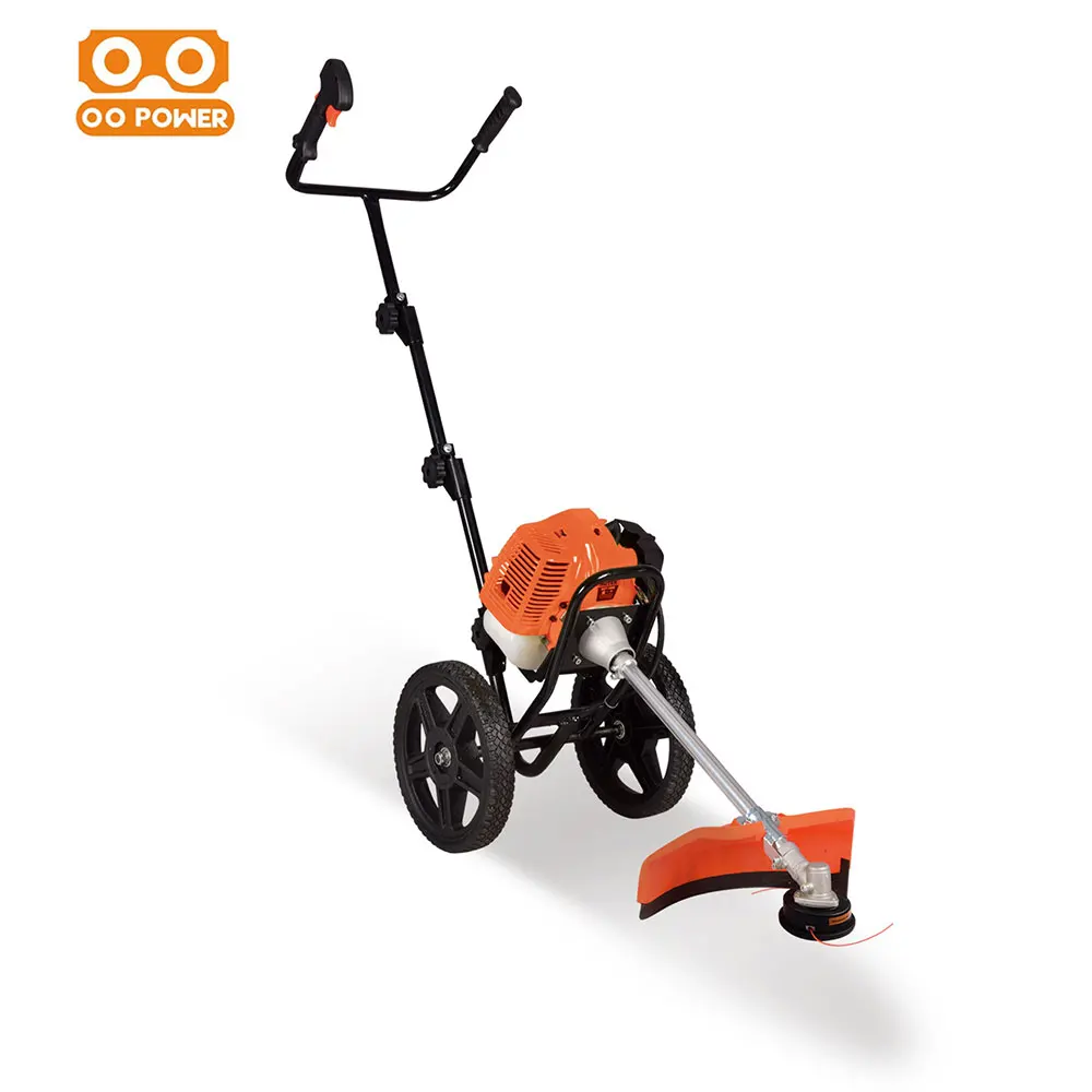 OO Power Hand Push Grass Trimmer Hand Push Brush Cutter With 2 Wheels