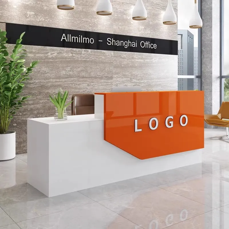 spa business office pink hotel office modern front desk reception counter beauty salon for retail store design hospital desks