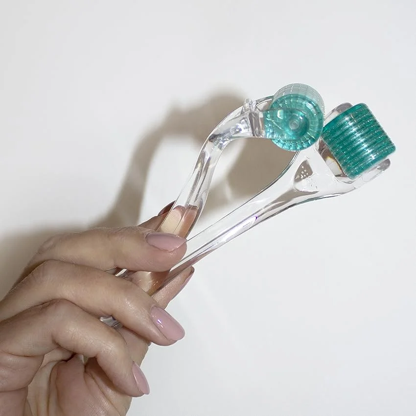 Derma roller 540 needles for beard derma roller hyaluronic acid body roller with logo