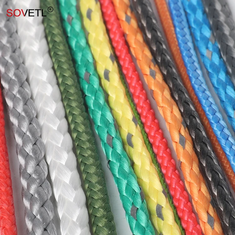Customized 1-8mm uhmwpe fiber Braided Rope high strength uhmwpe clamping rope  For outdoor sport