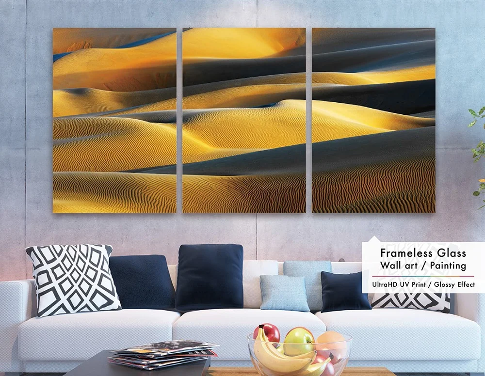 Best Selling Classical Landscape Glass Painting Print Tempered Glass Wall Art