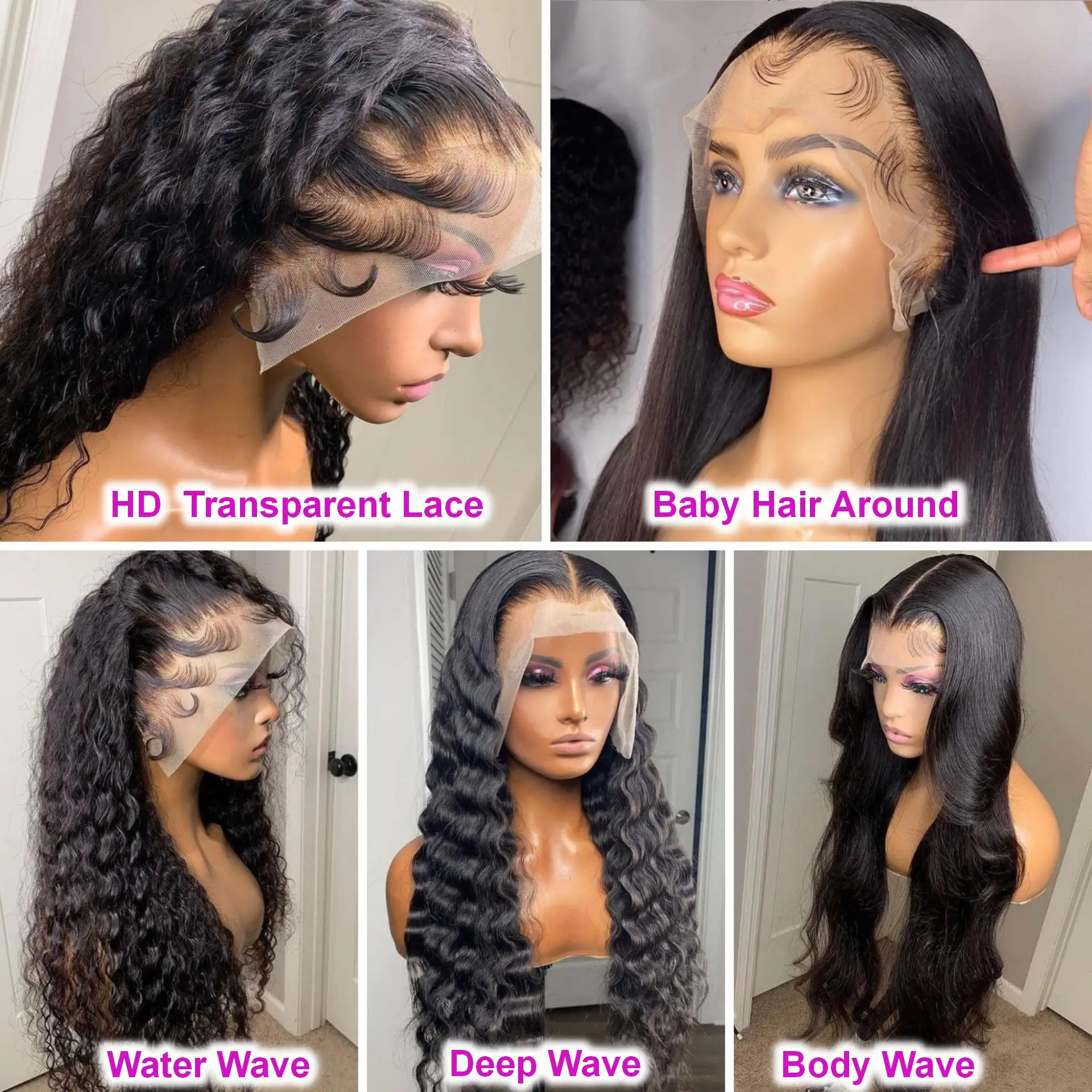 Showreal 13x4 13x6 Lace Frontal Wig Vendor 200 Density Body Wave  Full HD Lace Frontal Wig 100% Human Hair Lace Frontal Wigs