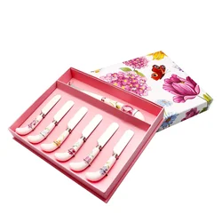 Нож для сыра из нержавеющей стали, нож для масла, набор из 7 предметов, керамическая ручка, столовые приборы