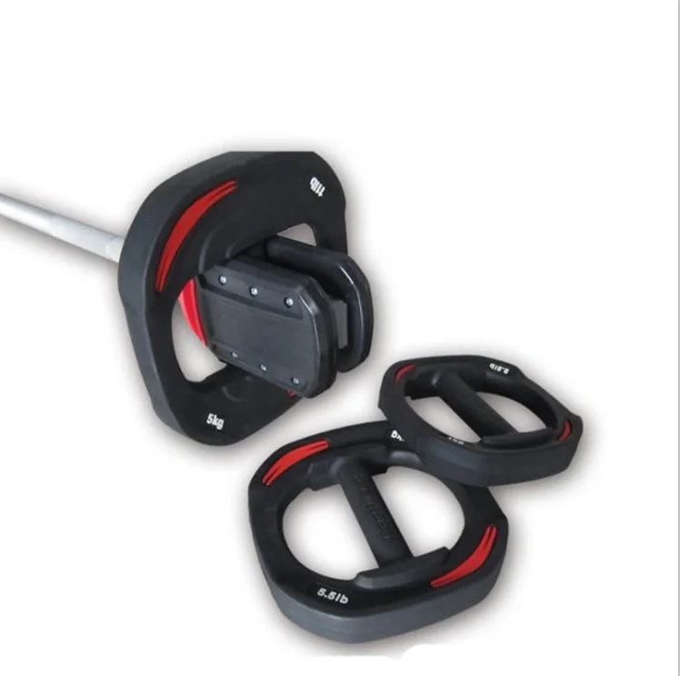 Оборудование для тренажерного зала BunnyHi GL002, набор для студийной тяжелой атлетики весом 20 кг, набор регулируемых штангов с резиновым покрытием