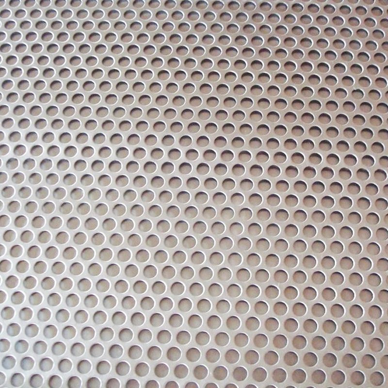 Ruilin Perforated Punching Round Taggered Hole Pattern Metal Mesh Security Screens Plate Superior Strength Aluminum Sheets