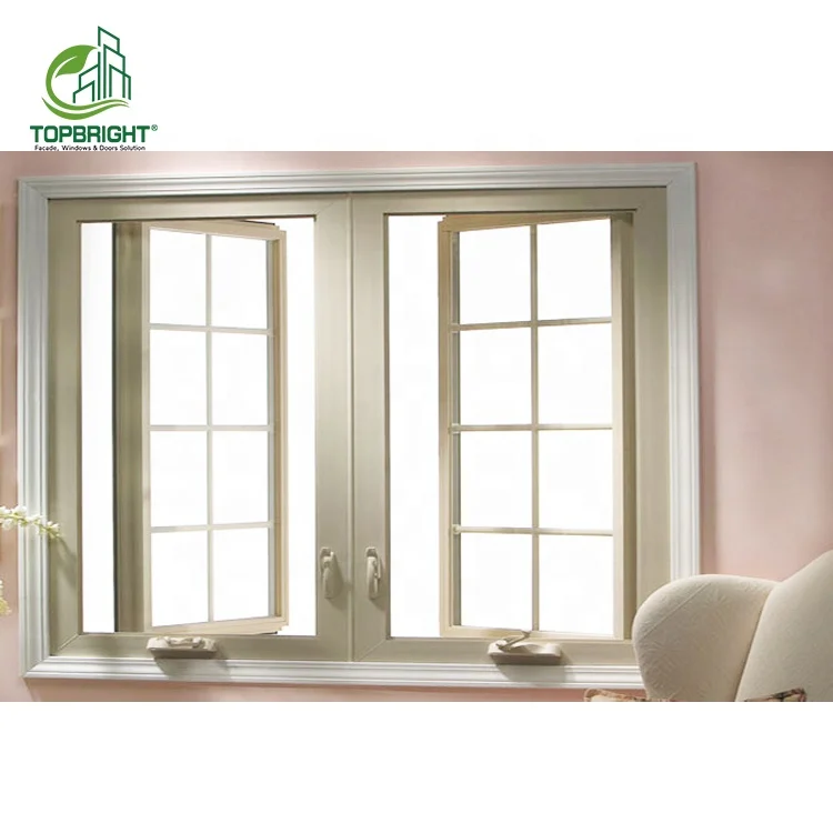 Topbright half round impact resistant crank windows security mosquito net aluminum casement window