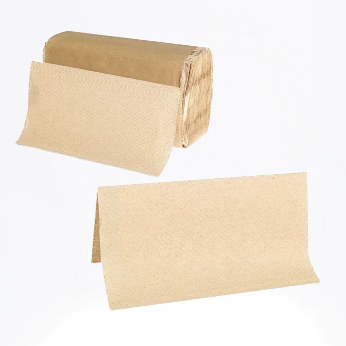 Factory OEM ODM 1 PLY 100 To 300 Sheets Single Fold Brown Paper Towel V Fold Paper Towel