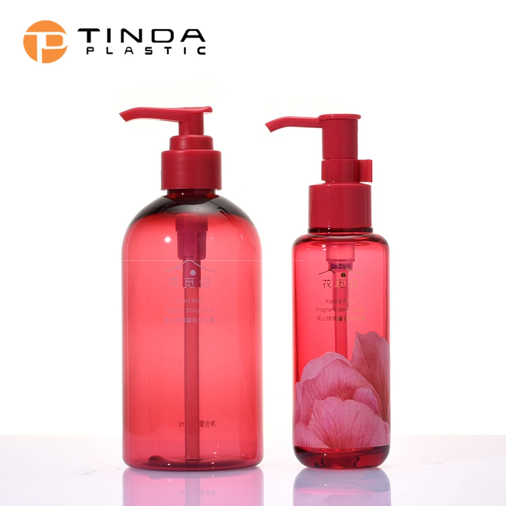 Press pump head PET plastic shampoo bottle 100ml large capacity for makeup remover water oil SKIN CARE bottle