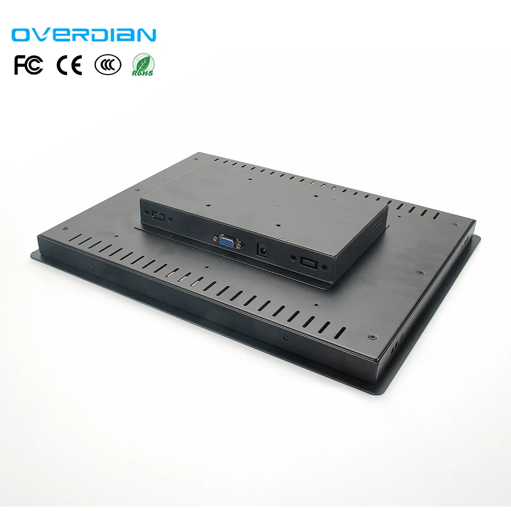 12 Inch Industrial Monitors Buckles Mounting embedded Screen VGA Ports  TFT Panel 1024*768 factory price