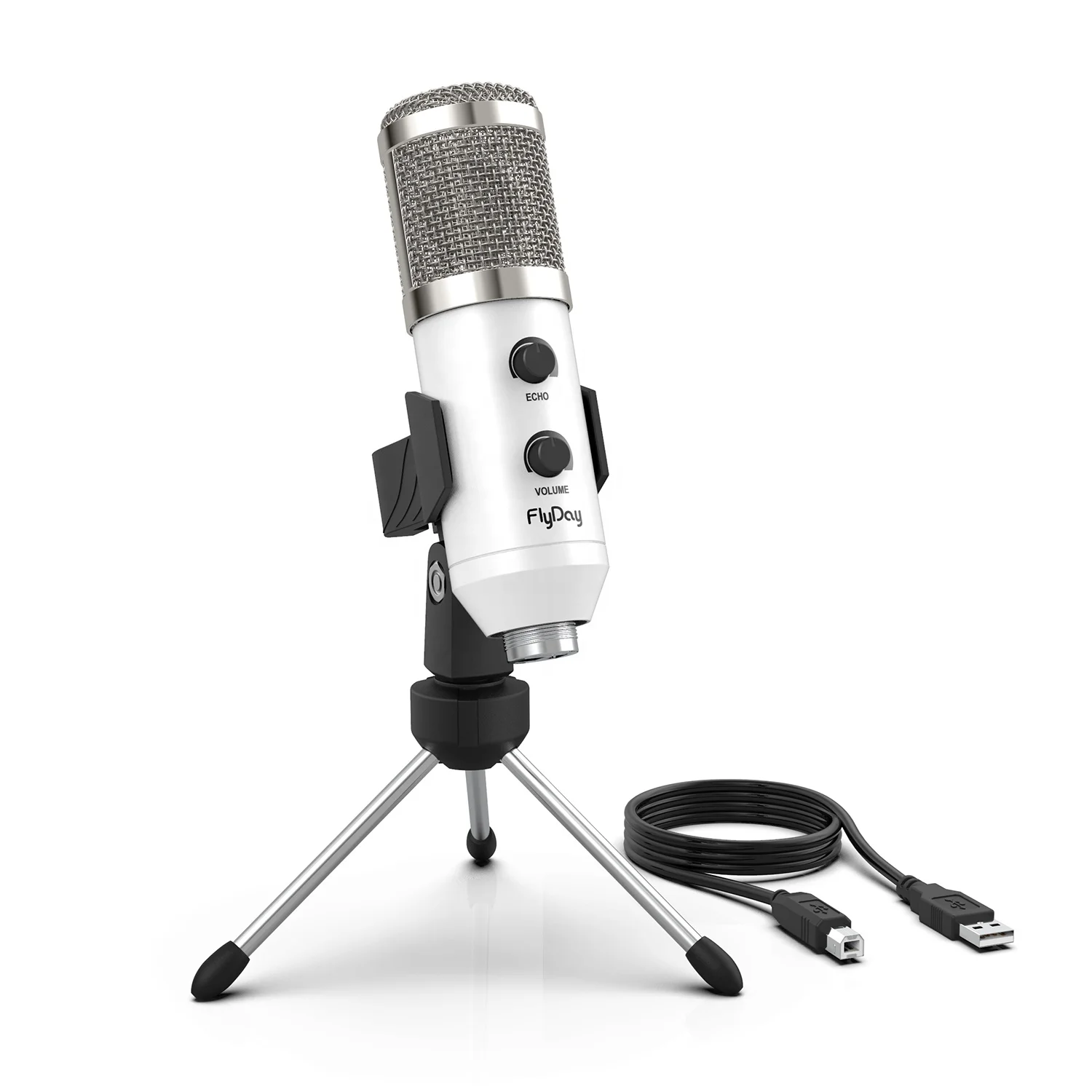 FIFINE K056A Hot Wholesale professional USB condenser desktop microphone with Tripod Stand Recording Streaming Broadcast Mic for