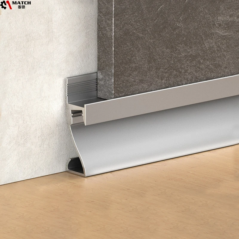 Low price customized new design aluminium skirting board profile used for wall