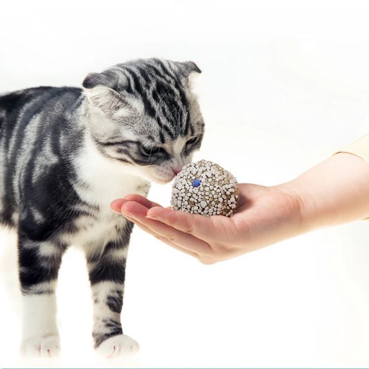 OEM / ODM Dust-Free Strong Clumping Arena Para Gatos Ball Shaped Bentonite Cat litter