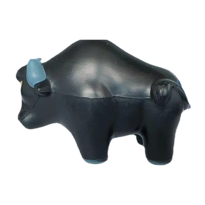 High Density Promotional Customized LOGO PU Foam Wall Street Bull Cow Shaped Anti Stress Ball Squeeze Ball