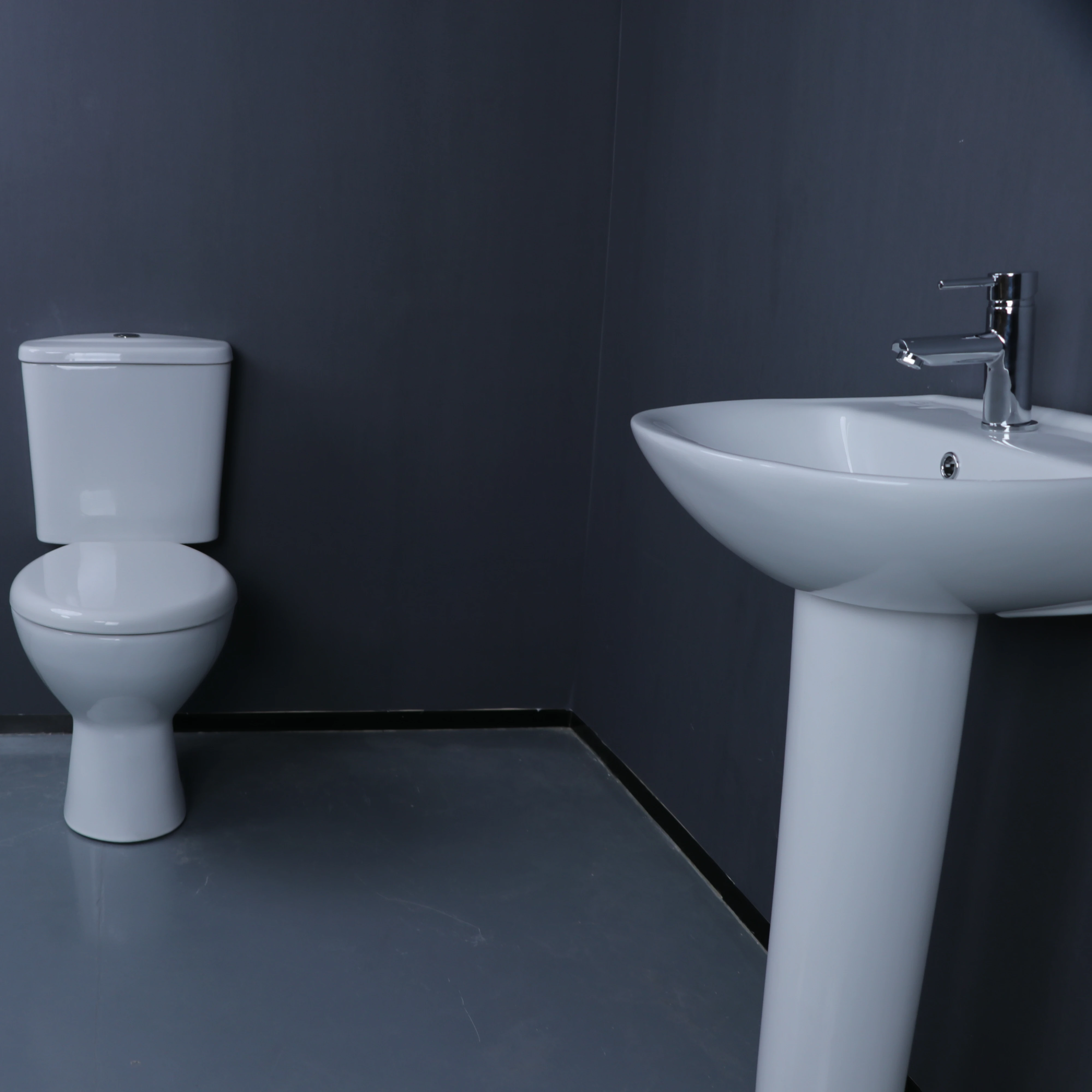 Bolina Best Selling VT012+VT012T European Standard Sanitary Ware Dual Flush Floor Mounted 180mm P-trap Two Piece Toilet